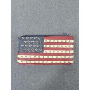 Montana West Wallet Womens American Flag Stars Stripes Zip Clutch Western